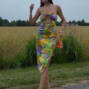 Tags on Danielle Bernstein/WWW  halter dress